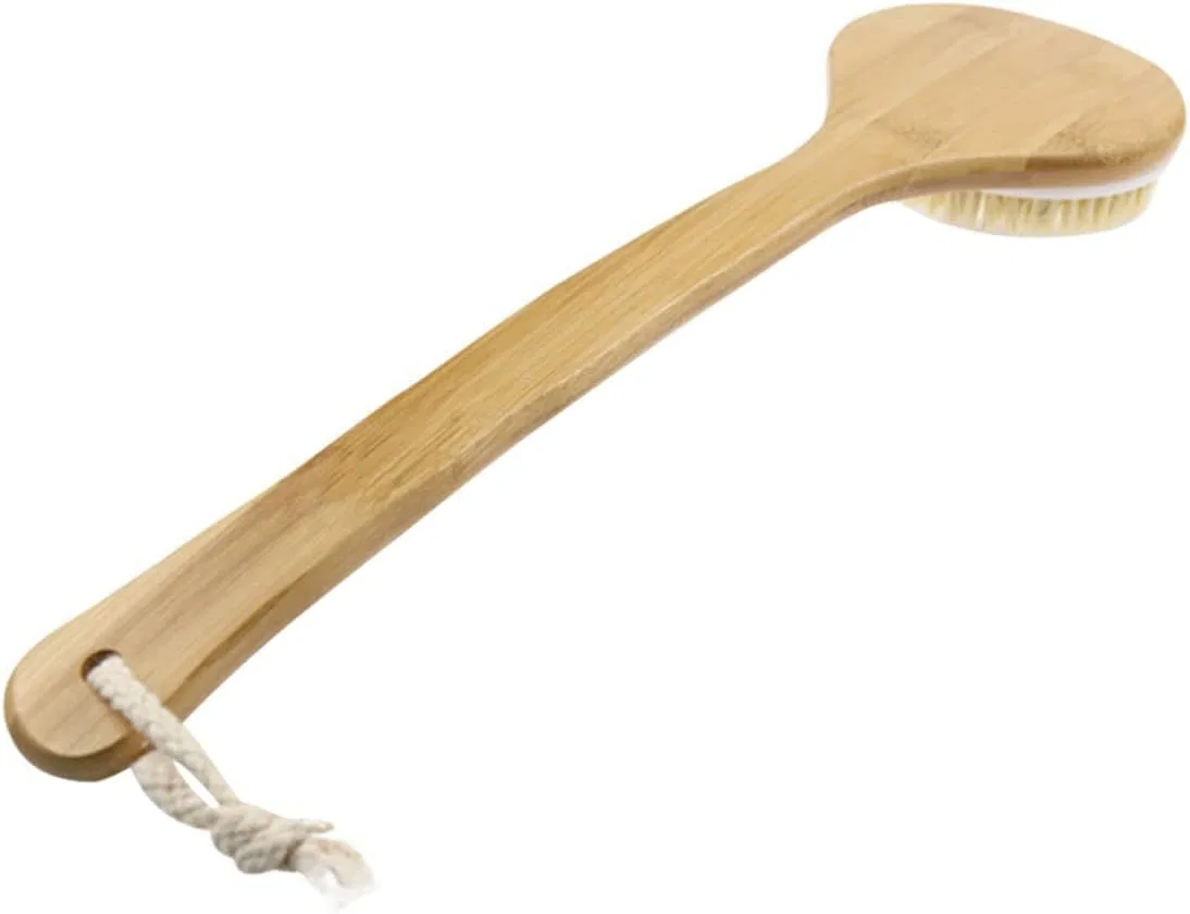 Щетка для тела Bamboo Shower Brush, NIYANGLE, 1 шт, 40x11x3.4 см, Khaki