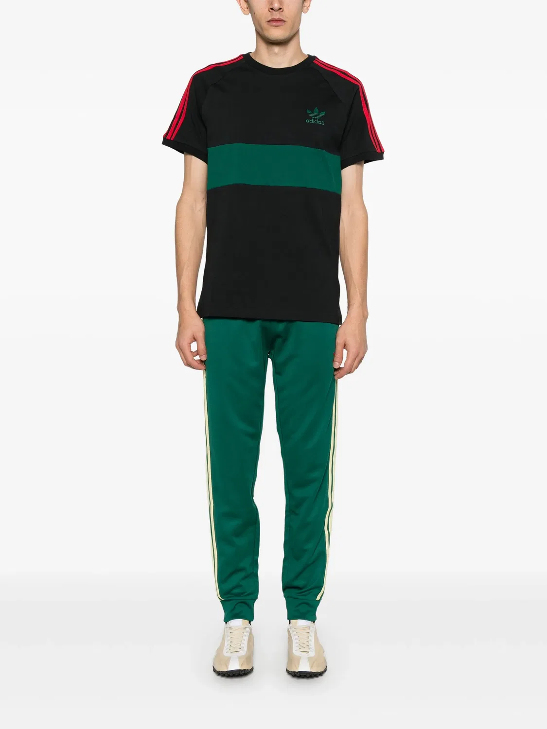 Спортивные брюки с переработанного полиэстера Adidas, зеленый — фото 4