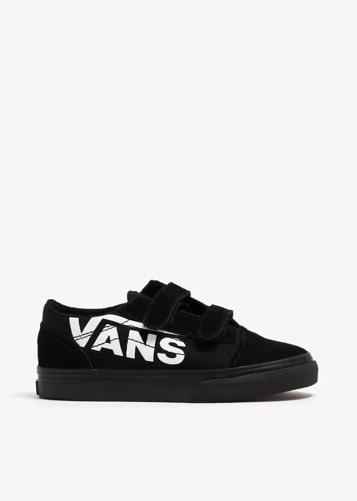 Детские кроссовки Vans Old Skool V VN0A38JNBZW с логотипом, черный — фото 4
