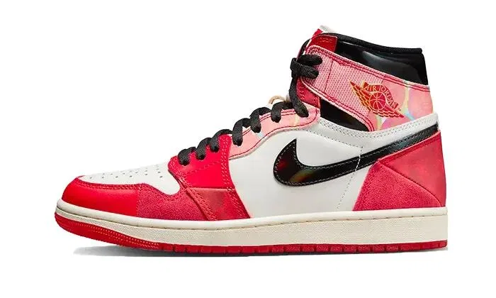 Детские высокие кроссовки с принтом Air Jordan 1 High OG Spider-Man Across the Spider-Verse Jordan, University Red Black White