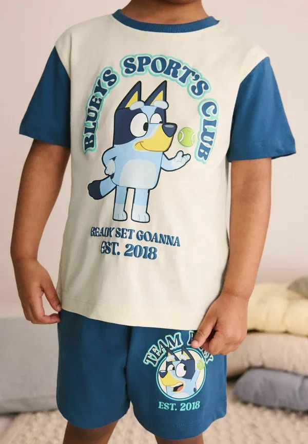 Комплект пижам из 2 штук с принтом Bluey Next, синий/белый — фото 2