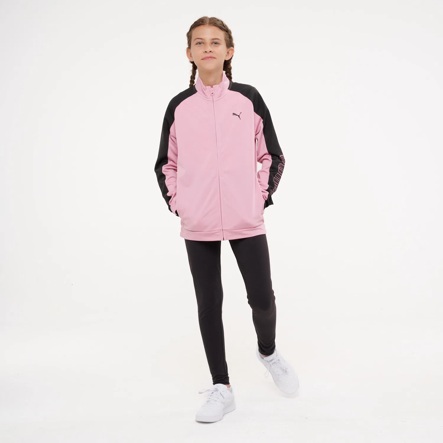 Детский спортивный костюм Puma, Цвет Роза / Черный
