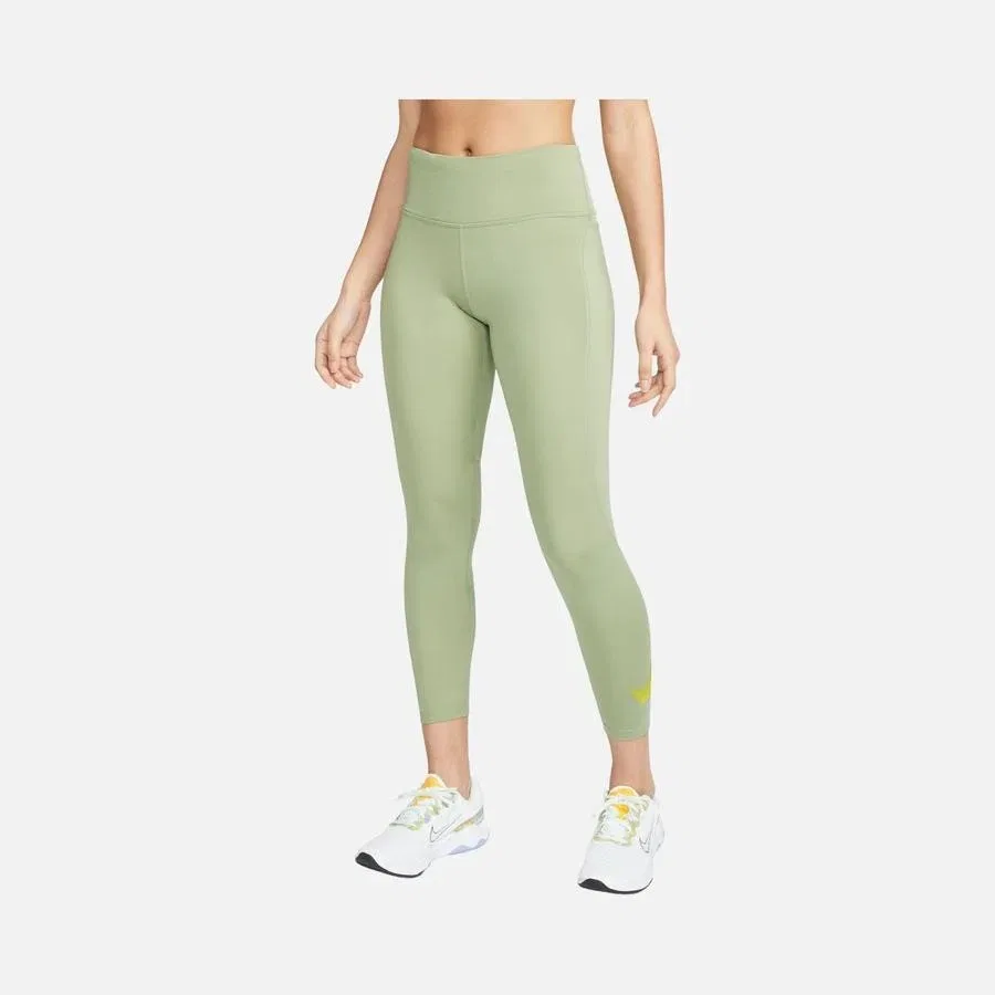 Женские спортивные леггинсы Dri-FIT Fast Mid-Rise 7/8 Running, Nike, Oil Green