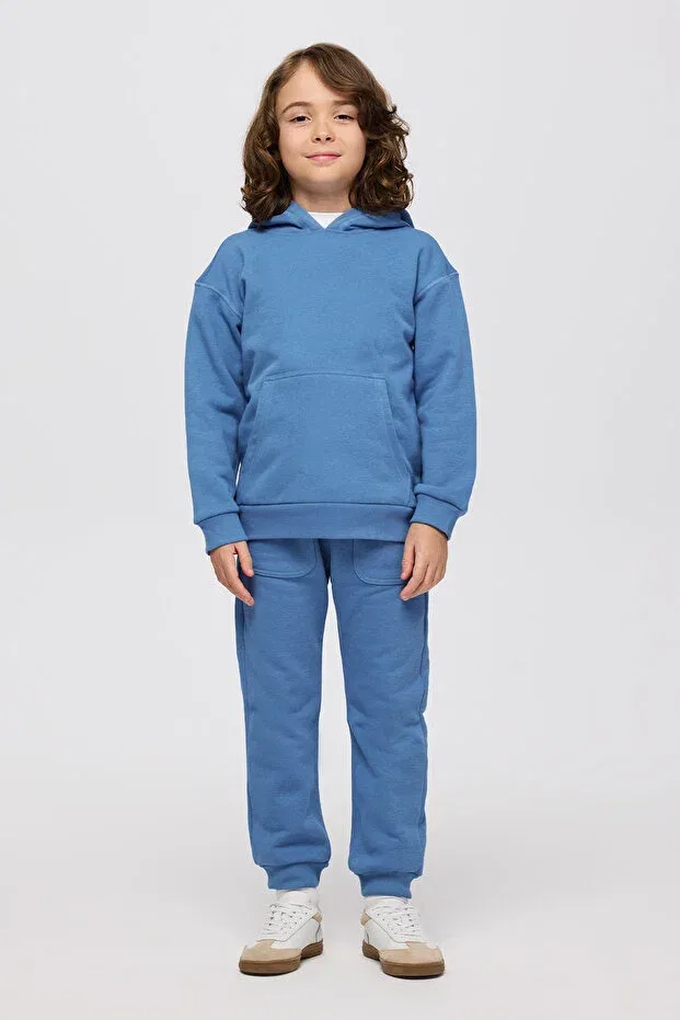 Детские свитшот для девочек с капюшоном Panço, Blue