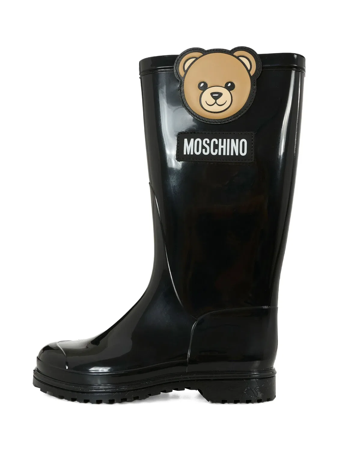 Резиновые сапоги Moschino с мотивом медвежонка, черный — фото 3