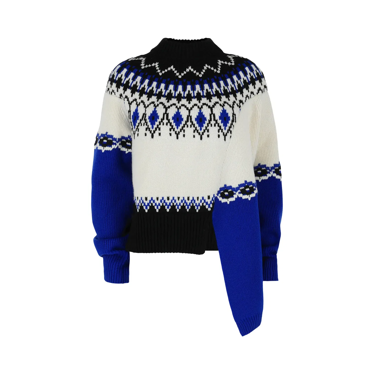Вязаный свитер Alexander McQueen в стиле Fair Isle, кремовый