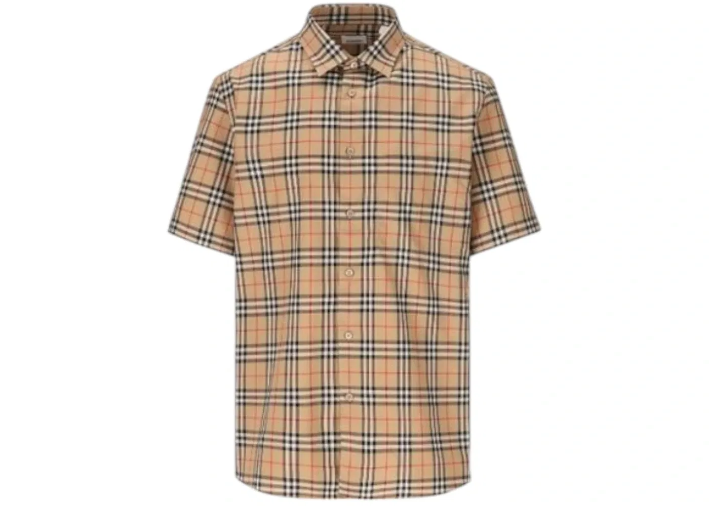 Мужская рубашка с клетчатым принтом Shirt Burberry, Archive Beige