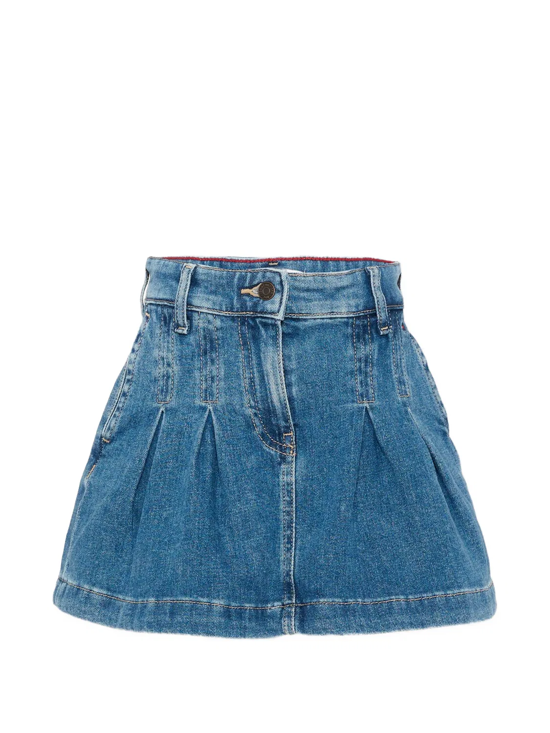Джинсовая юбка со складками Tommy Hilfiger Junior, синий