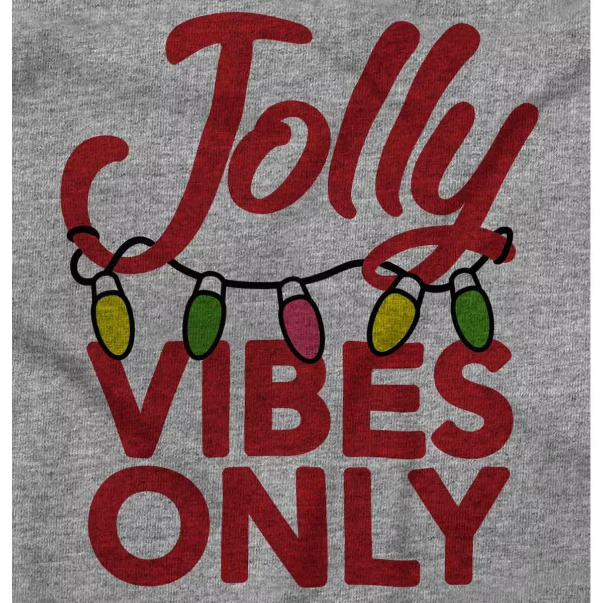 Детское боди для мальчиков и девочек с принтом Christmas Lights Jolly Vibes Only Brisco Brands, Black — фото 2