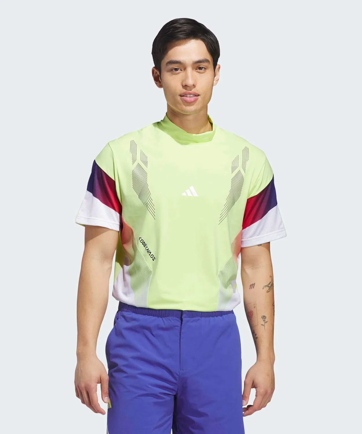 Мужской поло с длинным рукавом модель Code Chaos Mock Neck Adidas, Yellow