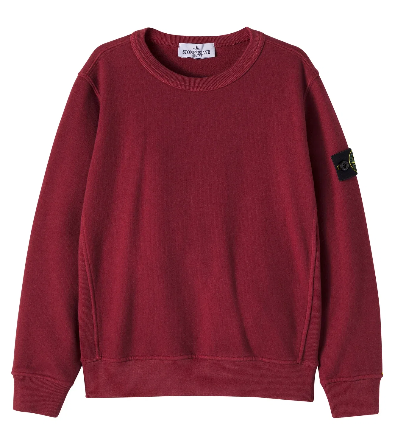 Свитшот хлопковый с логотипом Compass Stone Island Junior, бордовый