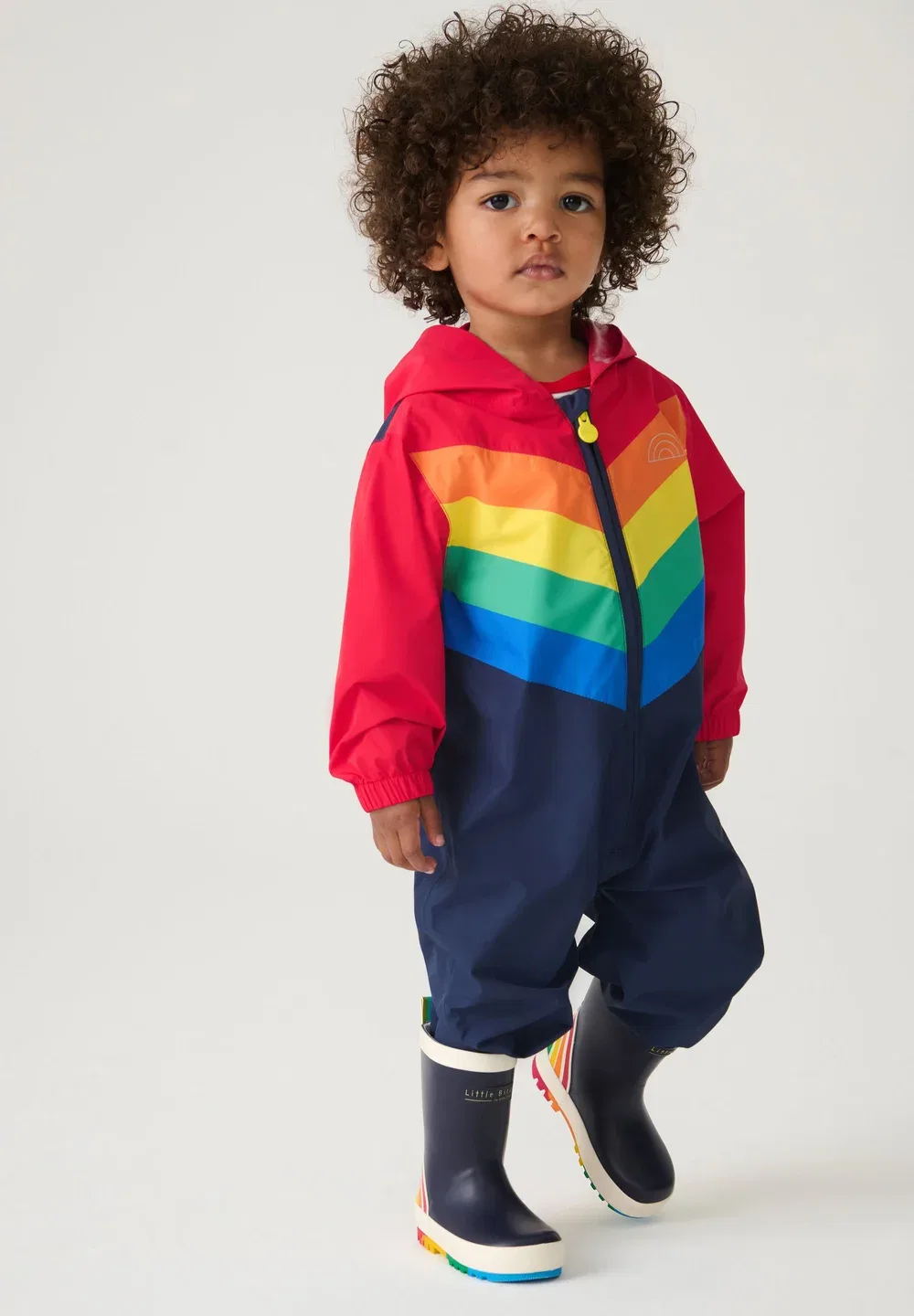 Дождевик By Jools Oliver Rainbow Stripe, стандартный крой Little Bird, Multi