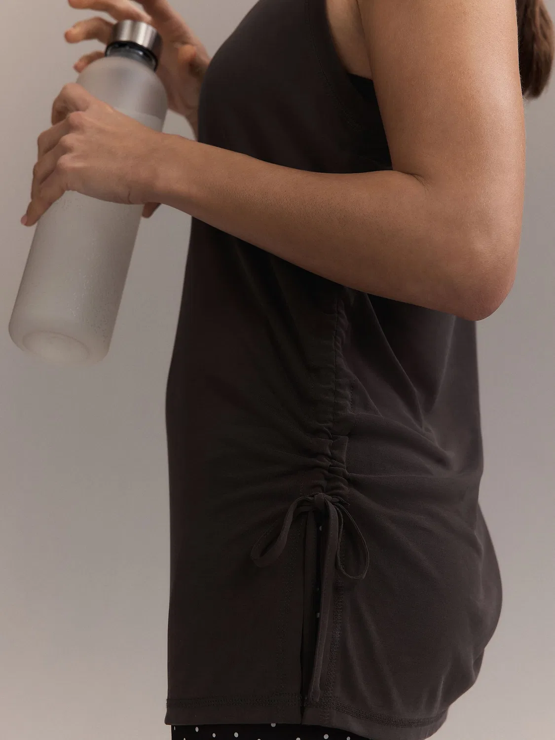 Топ Active Lightweight Modal Ruched Side Tank Vest Next, шоколадный — фото 2
