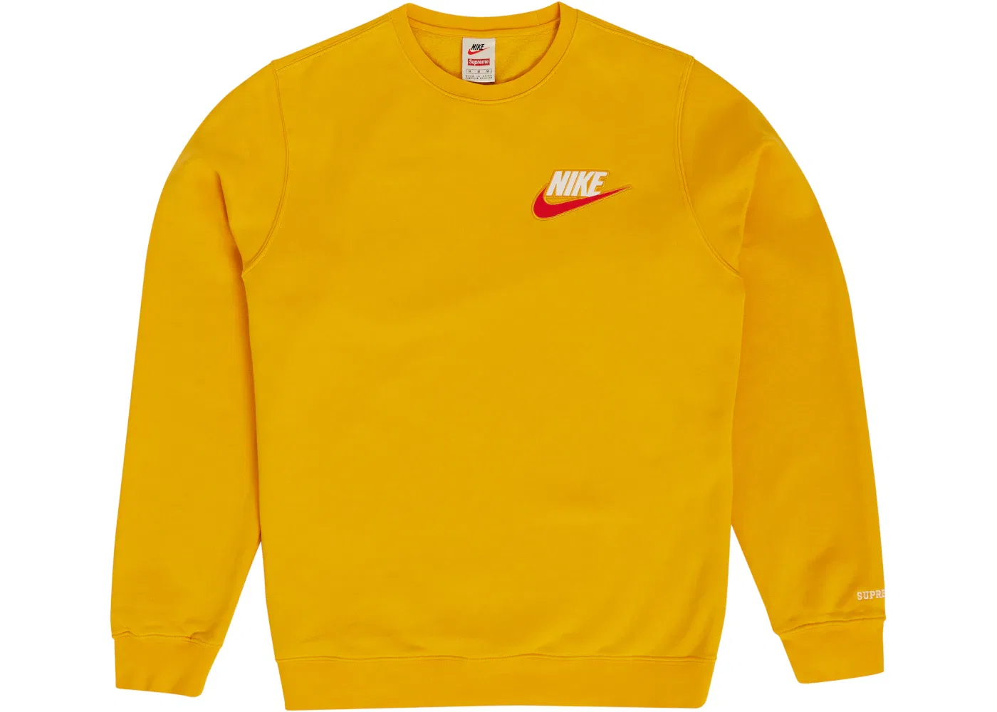 Мужской свитшот с принтом Supreme Nike Crewneck, Mustard