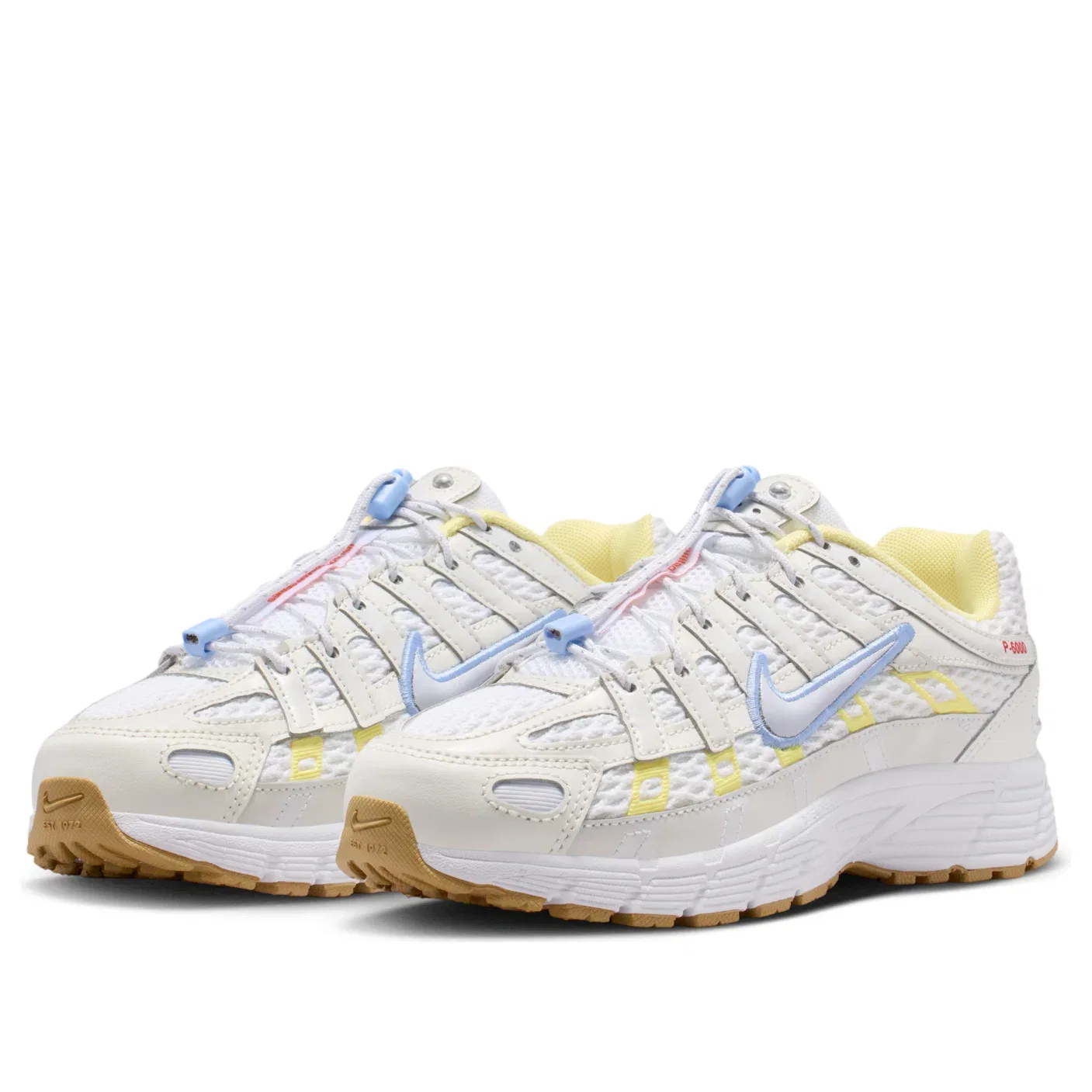 Детские кроссовки Nike P-6000 Utility White Aluminum Linen Yellow, белый — фото 2