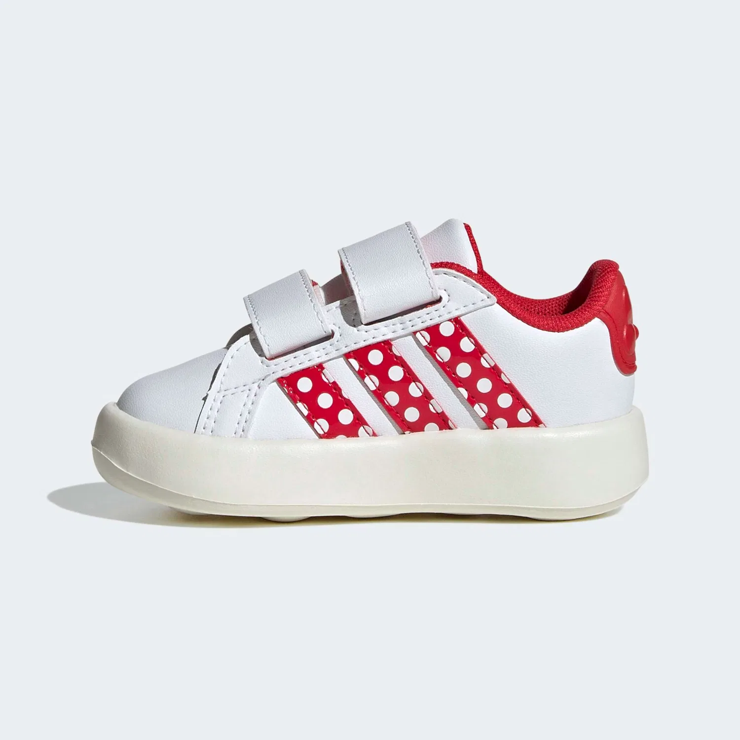 Детские кроссовки с Minnie Mouse Adidas Sportswear, Cloud White/Pure Ruby/Off White — фото 3