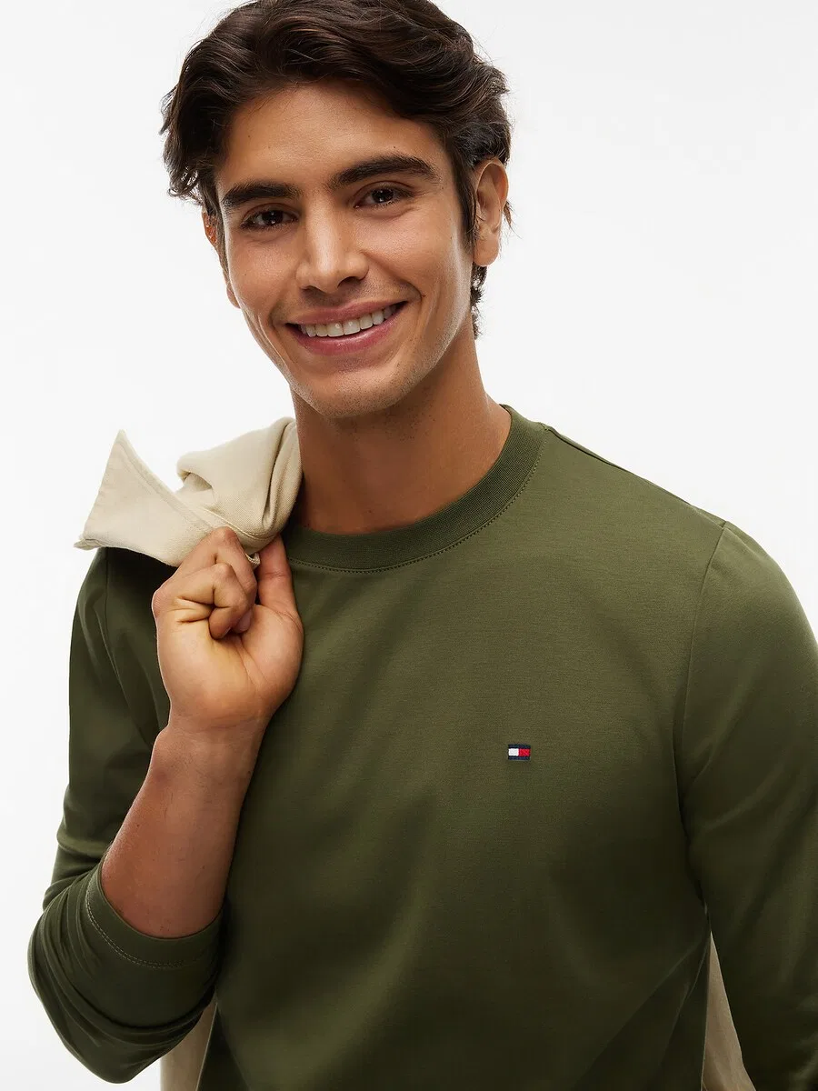 Футболка TOMMY HILFIGER цвета ели — фото 3