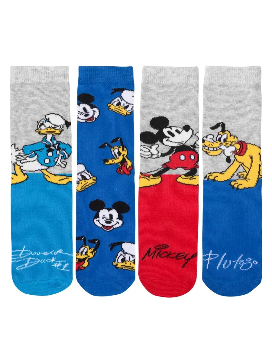 Носки MICKEY MOUSE и Дональда Дака с Плуто, разных цветов — фото 2