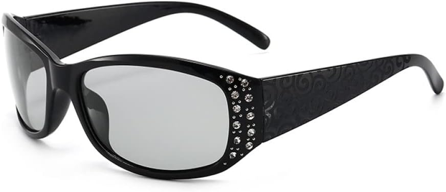 

Женские поляризованные солнцезащитные очки MUTYNE, солнцезащитные очки со стразами, очки для вождения, путешествий и активного отдыха, защита от ультрафиолета UV400, Black Change Color