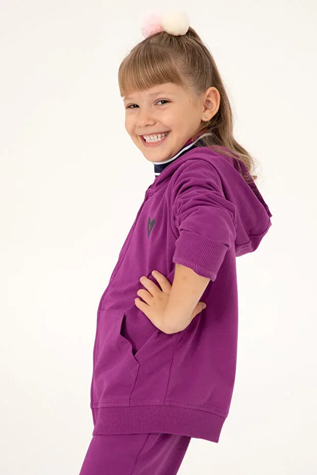 Детские свитшот для девочек с капюшоном U.S. Polo Assn., Violet