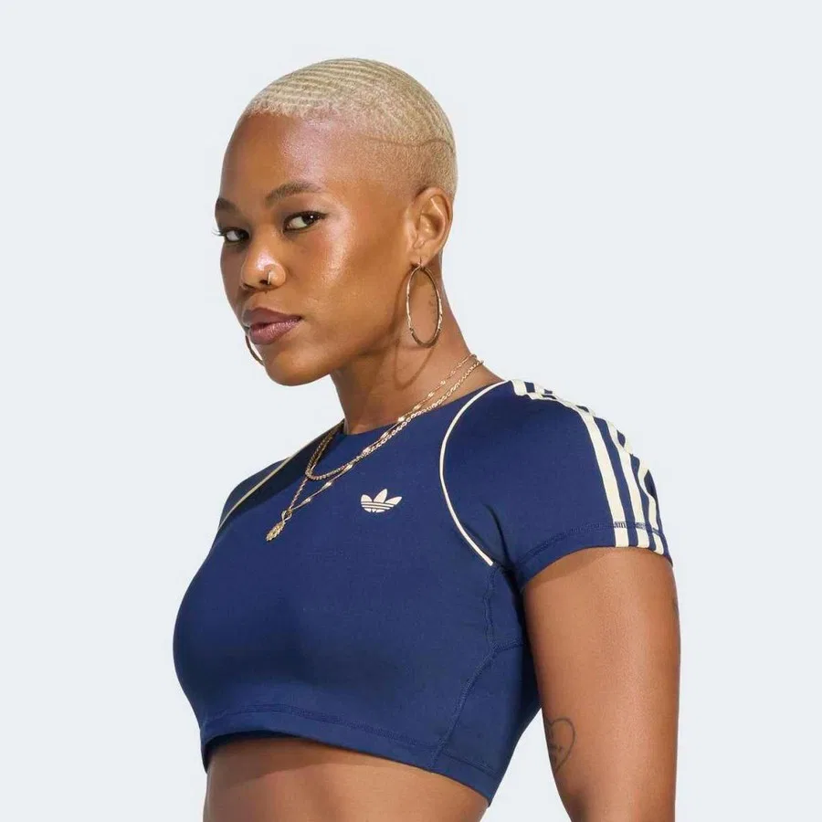 Футболка спортивная с принтом Superstar adidas, Синий — фото 4