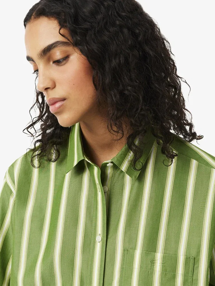 Рубашка оверсайз LACOSTE Green — фото 2