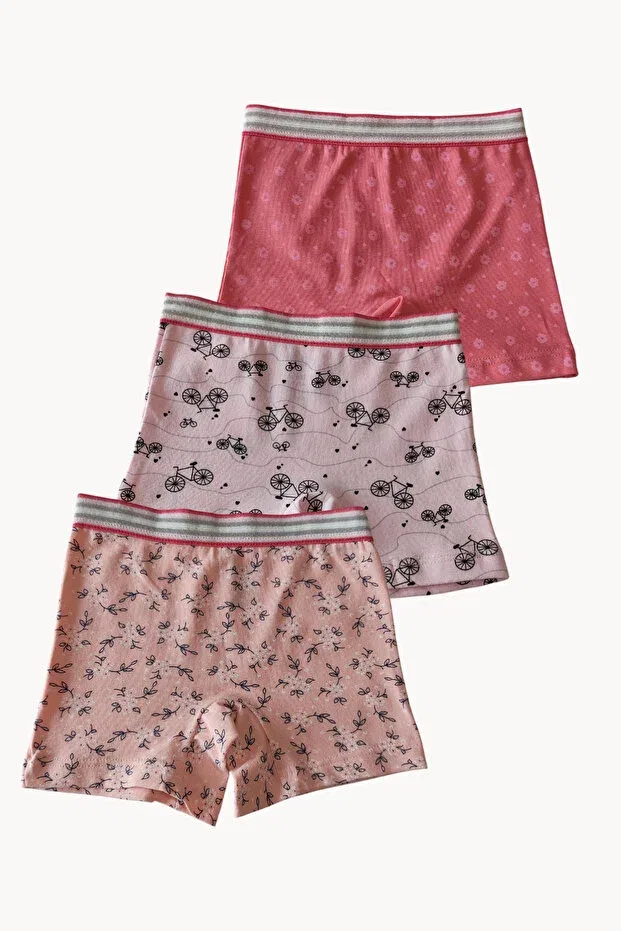 Детские боксеры для девочек хлопковые Girl's Patterned Boxers 3 Pack Cotton Lycra Arma Yıldız, Very Colorful — фото 2
