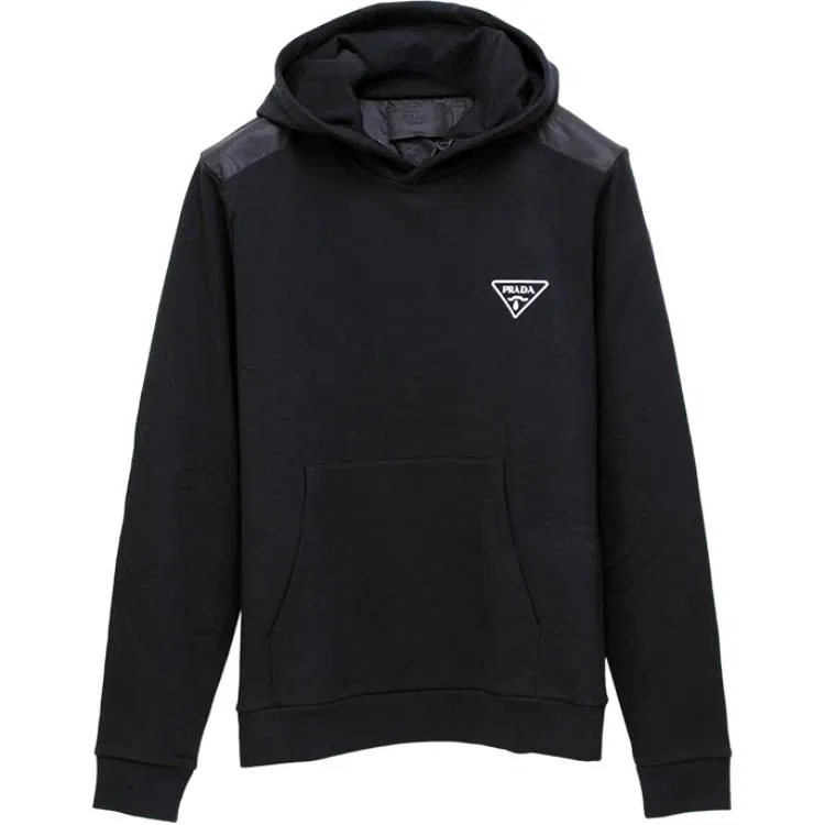 Мужское худи с капюшоном Black PRADA