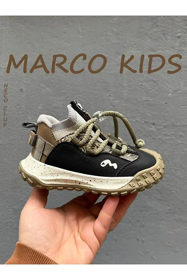 Детские зимние ботинки для девочек с эластичной щиколоткой Marco Kids, Khaki