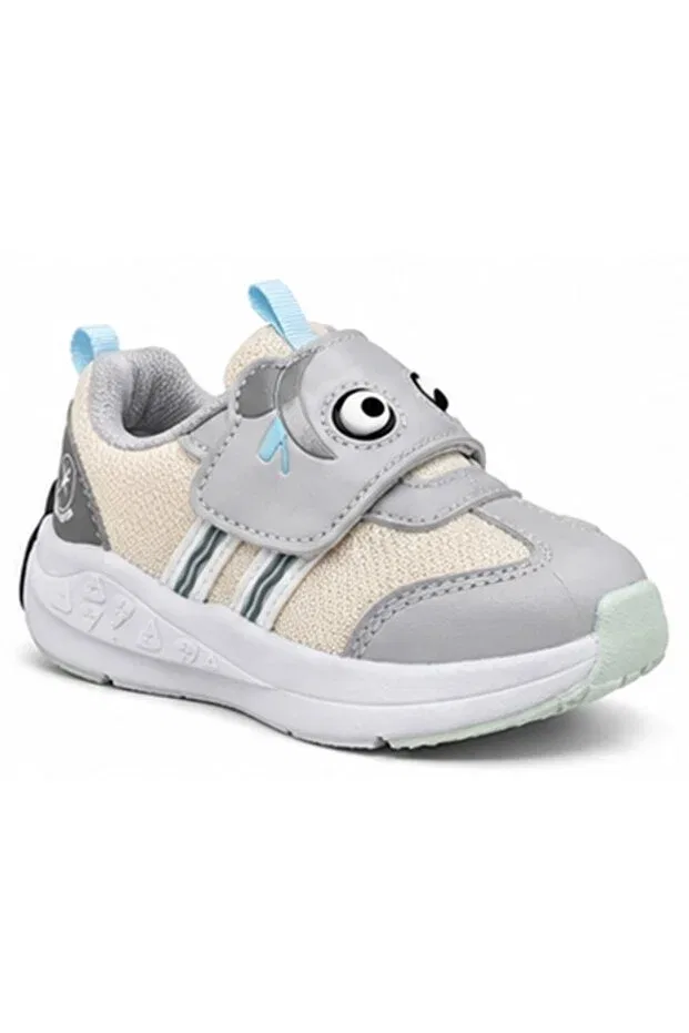 Детские спортивные туфли для мальчиков с липучкой Cool Orion First Step Kocamanlar, Gray — фото 2