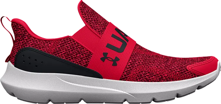 

Кроссовки Under Armour Surge 3 Slip PS Red Black, красный