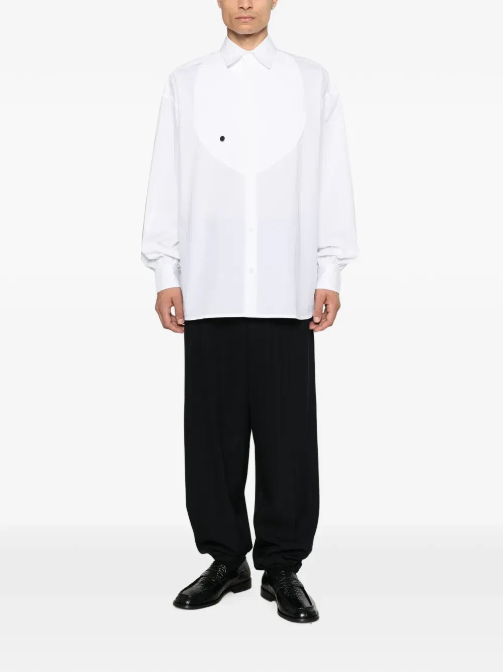 Рубашка с нагрудником La Chemise Poisson JACQUEMUS, белый — фото 2