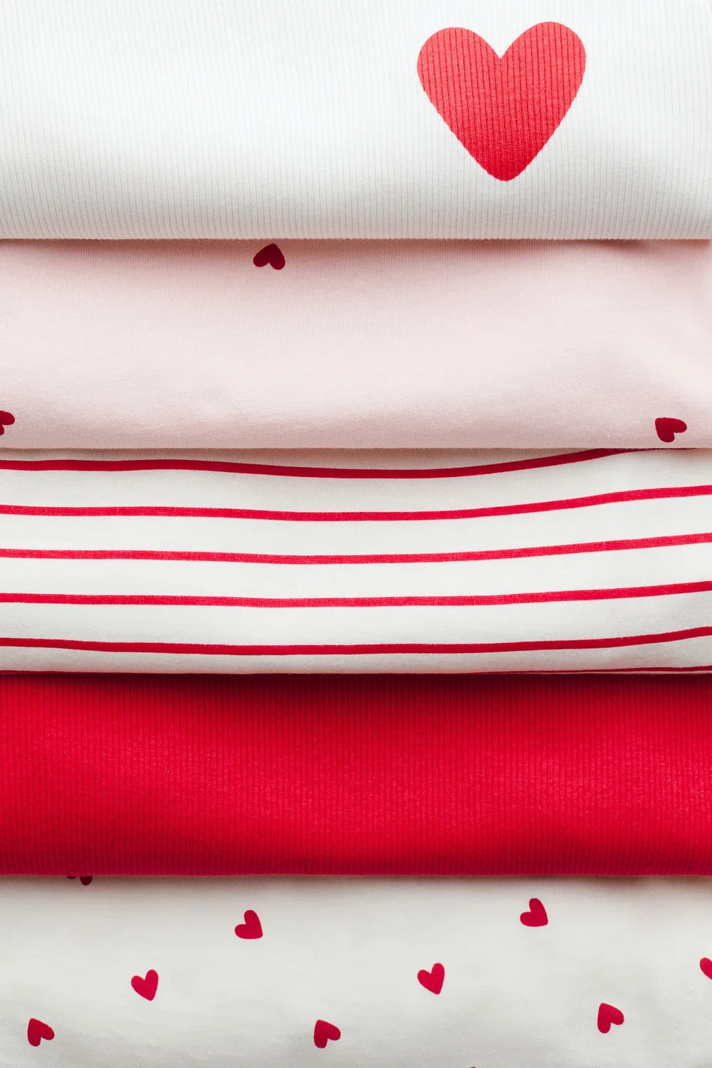 Комплект из 5 длинных рукавов из хлопка H&M, Rot/Herzen — фото 2