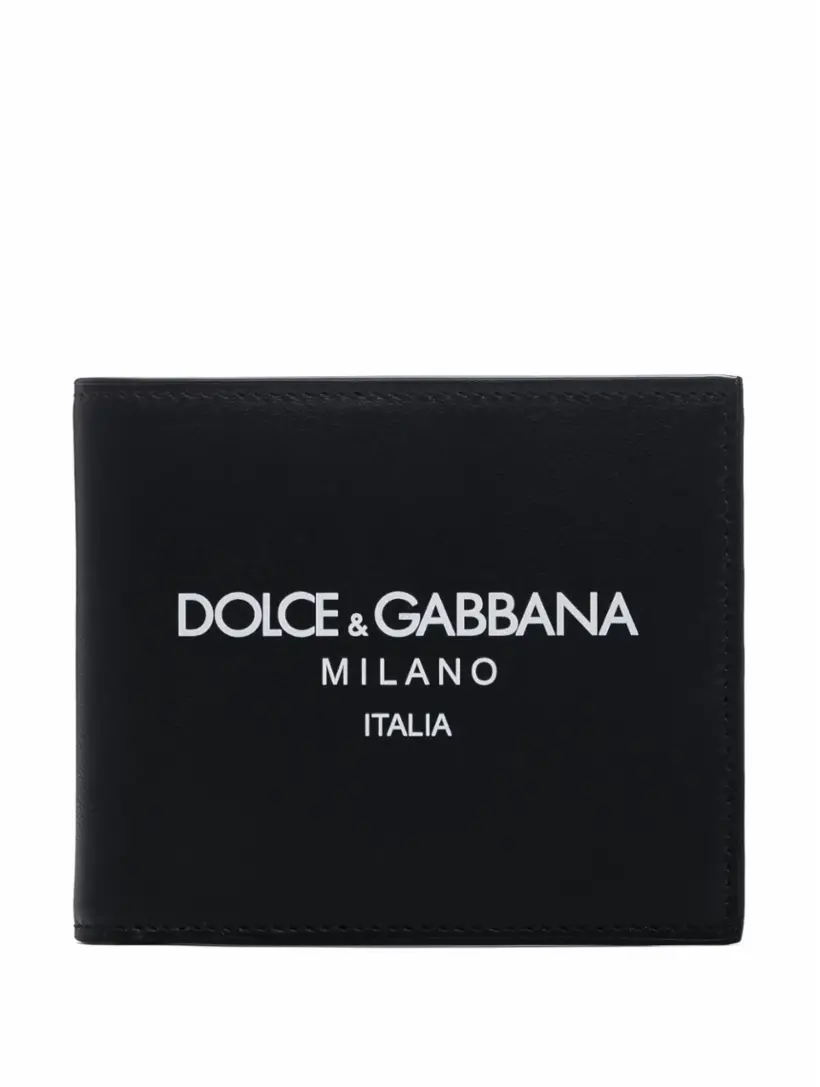 

Кожаное портмоне с логотипом Dolce&Gabbana, черный