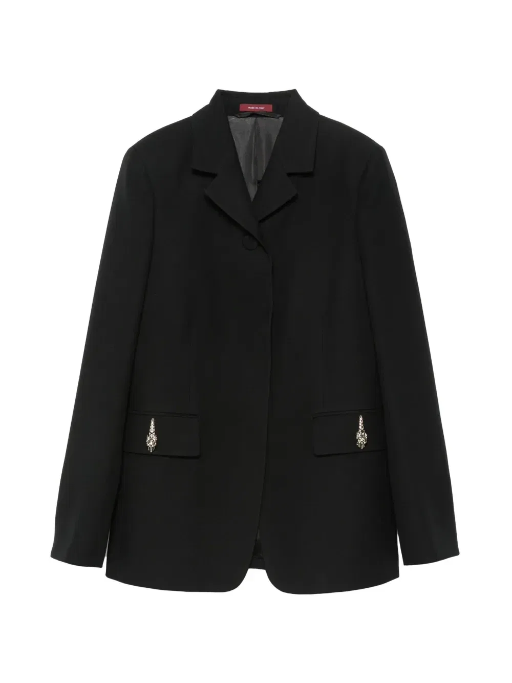 Жакет из крепа с тигриной головой GUCCI, черный