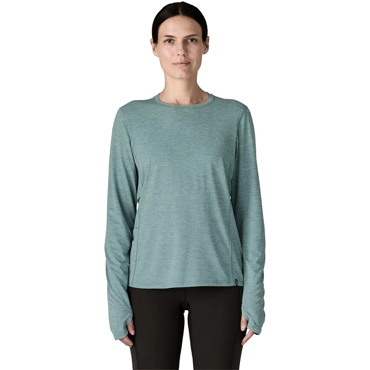 Женская футболка с длинным рукавом Capilene Cool Sun Long-Sleeve Shirt Patagonia, Nouveau Green/Blue Sage X-Dye