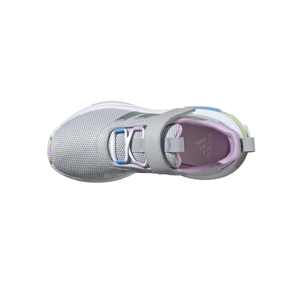 Детские кроссовки для мальчиков с шнуровкой Racer Tr23 Adidas, Grey Silver Metallic Bliss Lilac Lace Elastic — фото 4