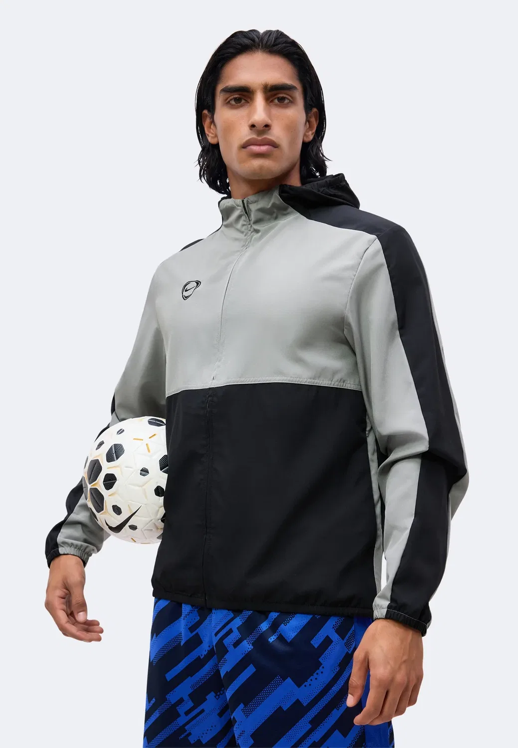 Мужская футбольная спортивная куртка - тренировочная куртка Nike Performance, Anthracite/Black/White — фото 4