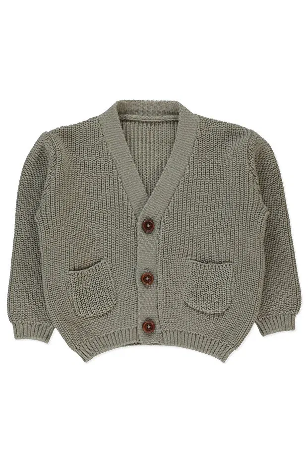 Детский кардиган для девочек хлопковый Bebetto, Haki