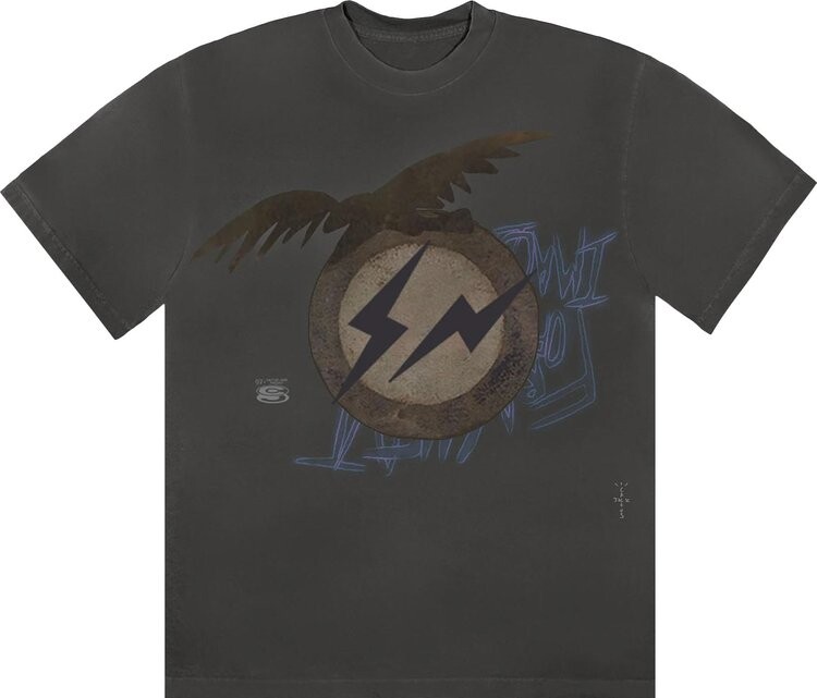 

Футболка Cactus Jack by Travis Scott For Fragment Create Tee 'Black', черный