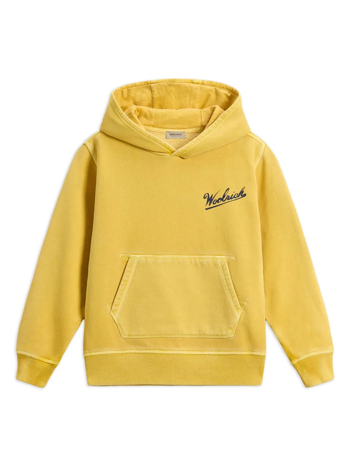 Худи из крашеного хлопка Woolrich, желтый