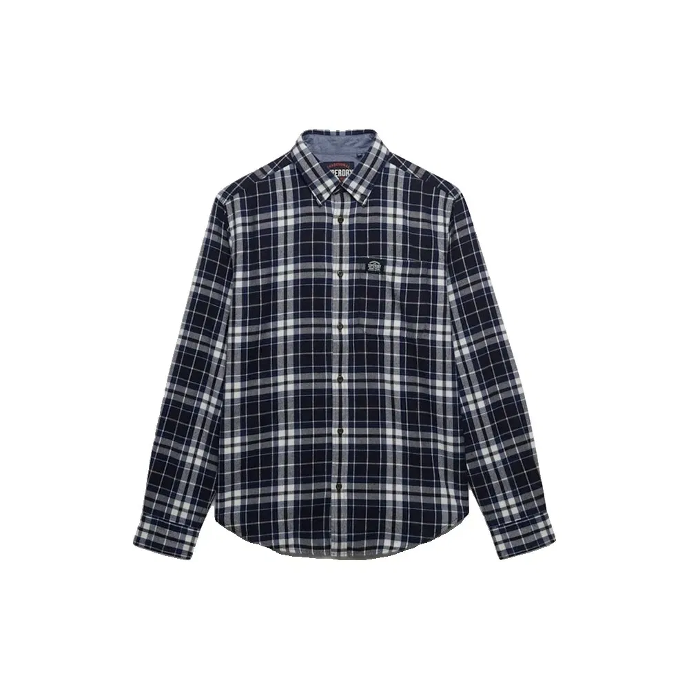 Рубашка с длинным рукавом Cotton Lumberjack Superdry, синий — фото 3