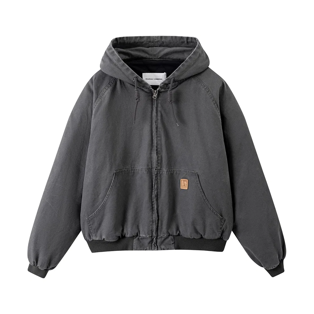 Детский утепленный пуховик с капюшоном Dark Gray NewJnxs