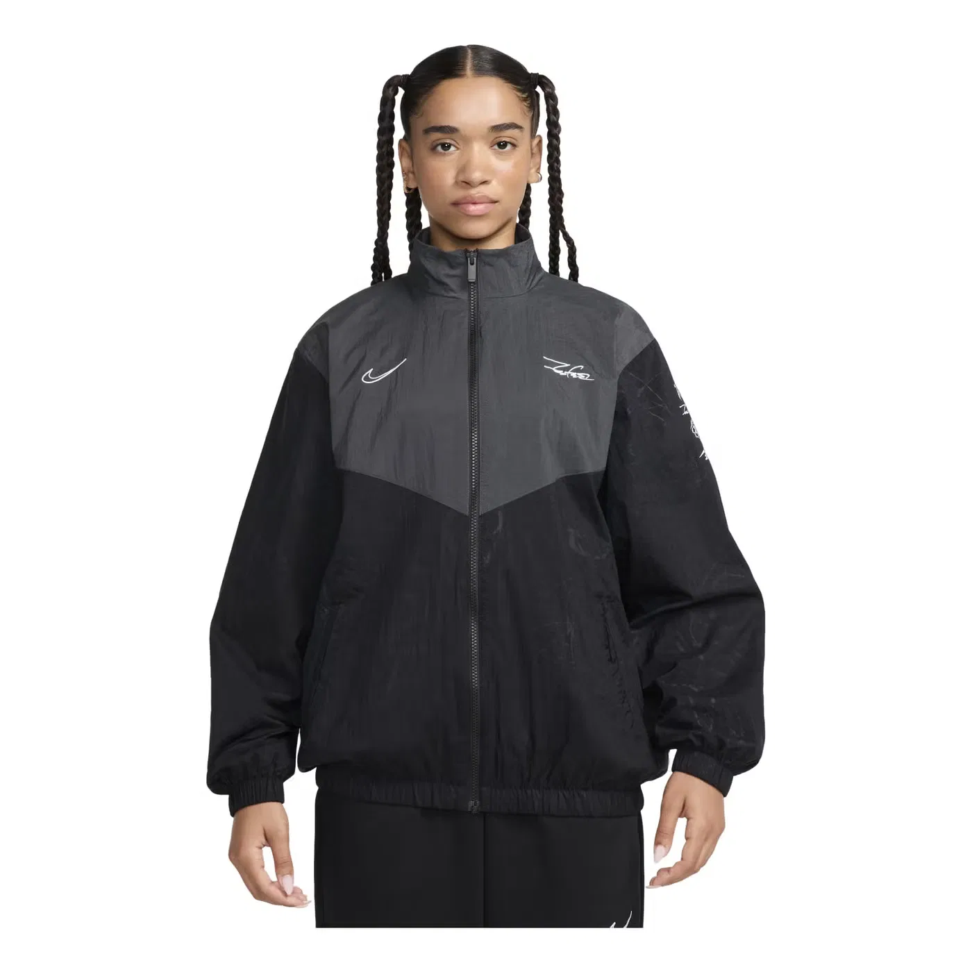 Куртка ветровка с принтом Breaking Windrunner Nike, черный