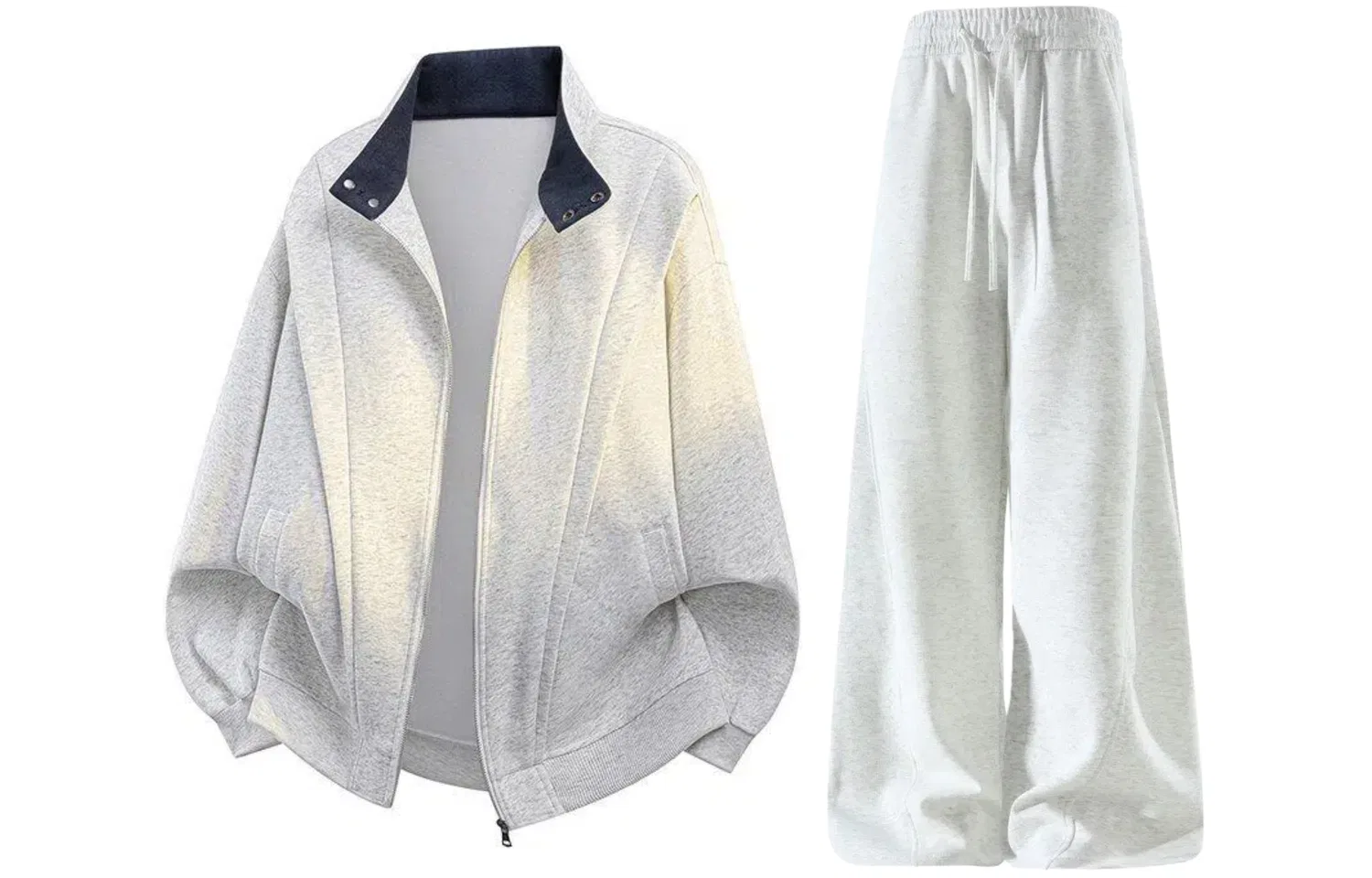 Детский комплект толстовки с воротником-стойкой и брюк Sweatshirt Sets, GWAF, Navy Blue Top/Dark Blue Pants — фото 3
