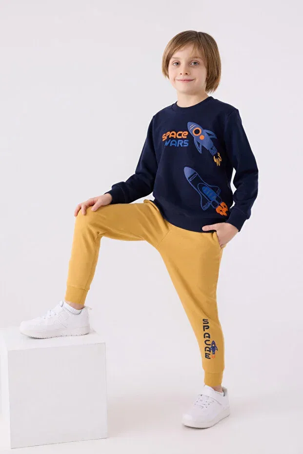 Детский спортивный костюм для мальчиков с графическим принтом U.S. Polo Assn., Navy Blue — фото 3