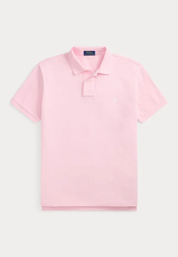 Футболка поло хлопковая The iconic mesh polo shirt Polo Ralph Lauren, Bath Pink, розовый — фото 4