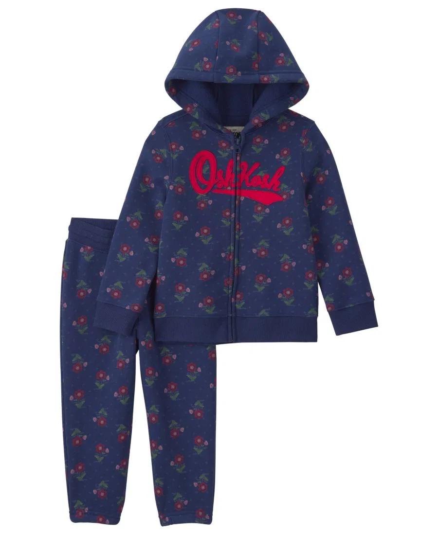 Комплект из футерованного худи и брюк Osh Kosh, Navy