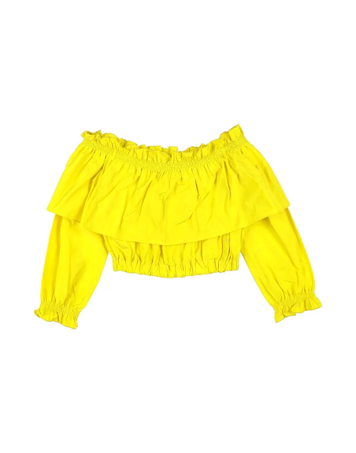 Блузка из тафты с длинным рукавом Msgm, салатовый