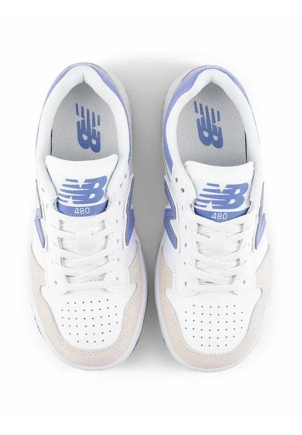 Кроссовки на шнуровке B480 lace New Balance, белый Fairweather Blue — фото 3
